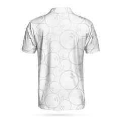 Bowling White And Golden Pattern EZ24 0304 Polo Shirt - Hyperfavor