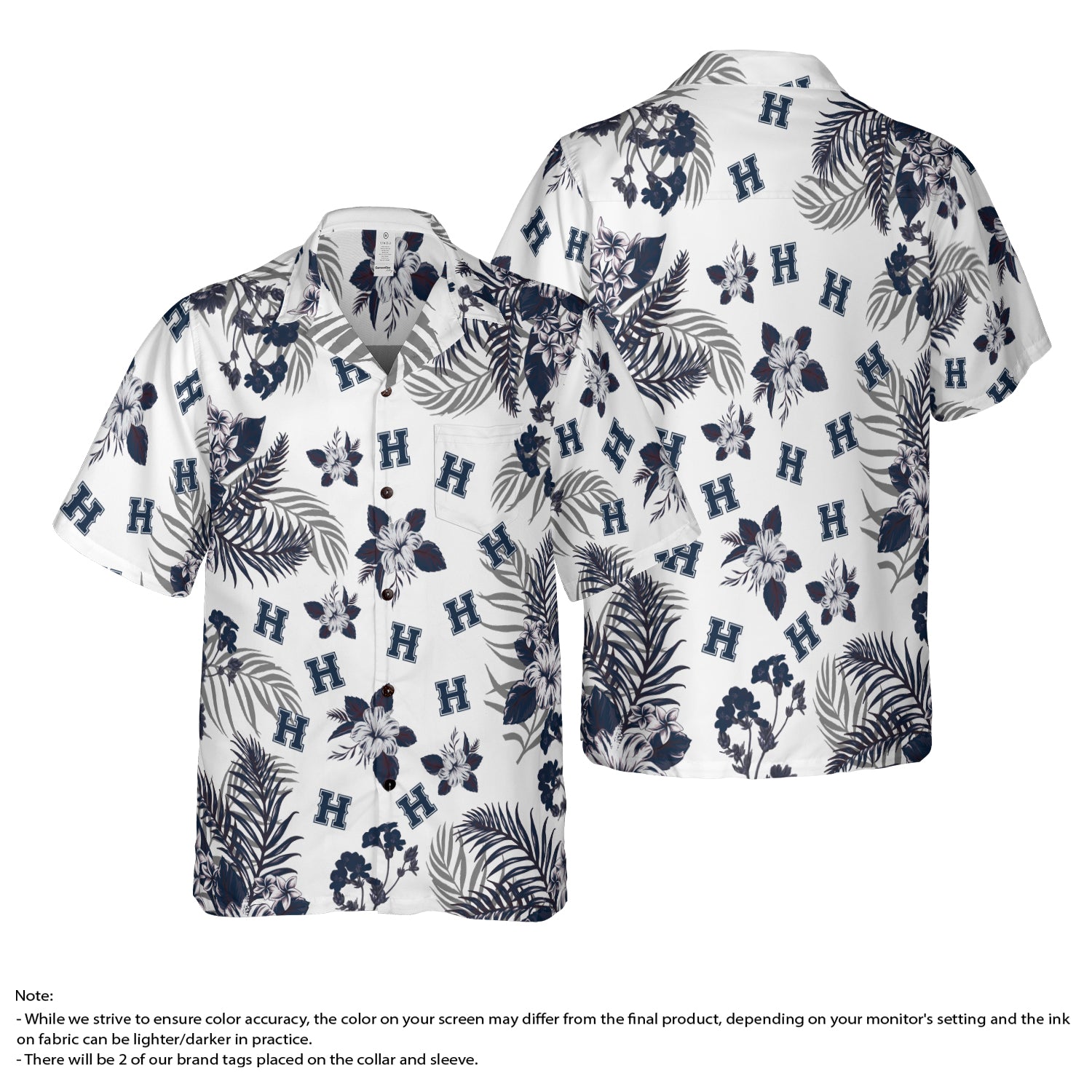 Bryan Ellison Hawaiian Shirt (Navy) - Hyperfavor