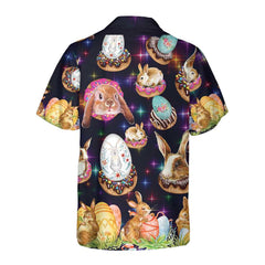 Bunnies In Galaxy Hawaiian Shirt, Easter Bunny Shirt, Funny Easter Shirt & Easter Gift Ideas - Hyperfavor