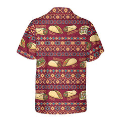 Burgundy Taco Mexican Folk Taco Hawaiian Shirt, Funny Taco Shirts For Men And Women, Taco Gift For Taco Lover - Hyperfavor