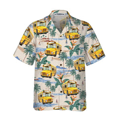 Bus Driver And Tropical Pattern Hawaiian Shirt, Tropical Bus Driver Shirt For Men, Bus Driver Gift Idea - Hyperfavor