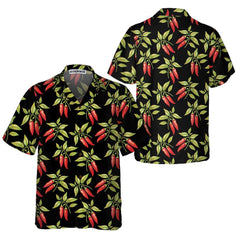 Bushes Of Red Chili Peppers Hawaiian Shirt, Funny Red Pepper Shirt For Men, Red Hot Chilli Shirt - Hyperfavor