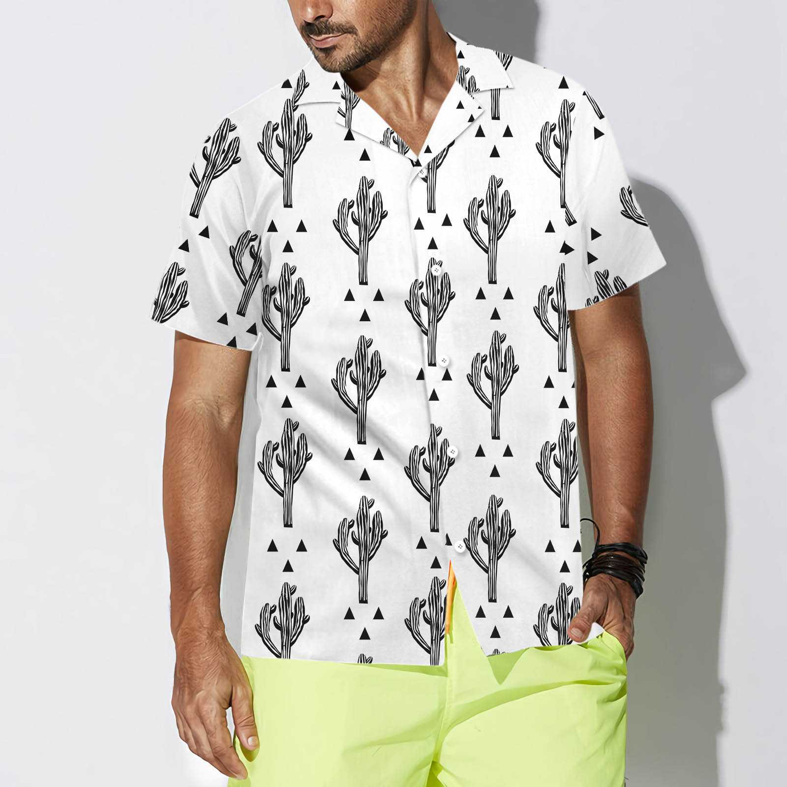 Cactus Seamless Pattern Hawaiian Shirt - Hyperfavor