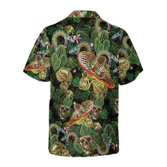 Cactus & Skull Hawaiian Shirt, Cool Skull Cactus Hawaiian Shirt, Cactus Gift For Men And Women - Hyperfavor