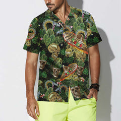 Cactus & Skull Hawaiian Shirt, Cool Skull Cactus Hawaiian Shirt, Cactus Gift For Men And Women - Hyperfavor