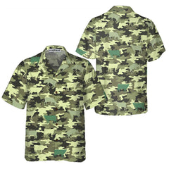 Camouflage Cow Hawaiian Shirt, Cow Shirt For Men & Women, Funny Cow Print Shirt - Hyperfavor