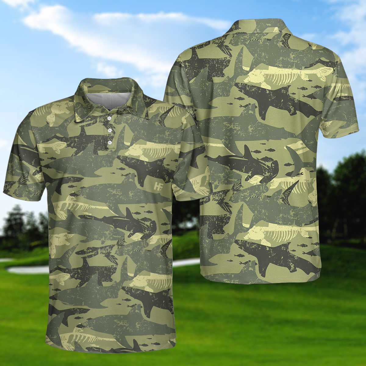 Camouflage Shark Pattern EZ20 3103 Polo Shirt - Hyperfavor