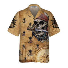 Captain Pirate Hawaiian Shirt, Cool Pirate Shirt For Adults, Pirate Pattern Shirt For Men - Hyperfavor