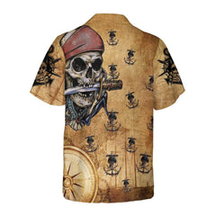 Captain Pirate Hawaiian Shirt, Cool Pirate Shirt For Adults, Pirate Pattern Shirt For Men - Hyperfavor