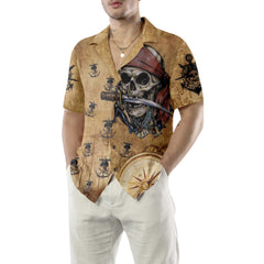 Captain Pirate Hawaiian Shirt, Cool Pirate Shirt For Adults, Pirate Pattern Shirt For Men - Hyperfavor