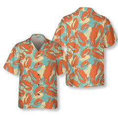 Cartoon Crab Hawaiian Shirt, Unique Crab Shirt, Crab Print Shirt For Adults - Hyperfavor
