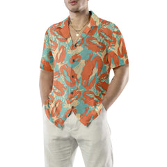 Cartoon Crab Hawaiian Shirt, Unique Crab Shirt, Crab Print Shirt For Adults - Hyperfavor
