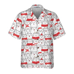 Cat The Red Christmas Hawaiian Shirt, Cute Cat Christmas Shirt, Best Christmas Gift Idea - Hyperfavor