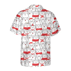 Cat The Red Christmas Hawaiian Shirt, Cute Cat Christmas Shirt, Best Christmas Gift Idea - Hyperfavor