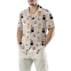 Cat Wearing Santa Claus Hat Hawaiian Shirt, Christmas Cat Shirt, Best Christmas Gift - Hyperfavor
