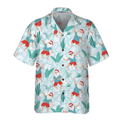 Cheerful Dancing Santa Christmas Hawaiian Shirt, Funny Christmas Santa Shirt, Gift For Christmas - Hyperfavor