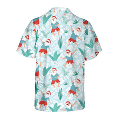 Cheerful Dancing Santa Christmas Hawaiian Shirt, Funny Christmas Santa Shirt, Gift For Christmas - Hyperfavor