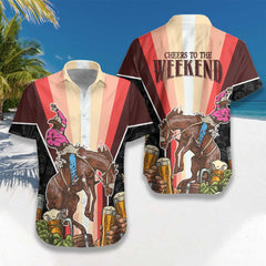 Cheers to the Weekend Rodeo Hawaiian Shirt - Hyperfavor