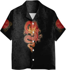 Chinese Dragon Hawaiian Shirt, Red Dragon Shirt For Men And Women - Hyperfavor