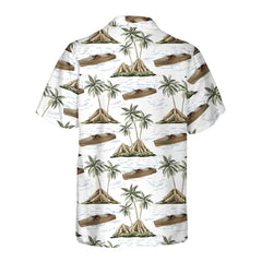 Chris-Craft Boat Pattern Hawaiian Shirt, Short Sleeve Sailboat Shirt, Unique Nautical Shirt - Hyperfavor