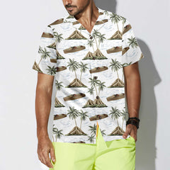 Chris-Craft Boat Pattern Hawaiian Shirt, Short Sleeve Sailboat Shirt, Unique Nautical Shirt - Hyperfavor
