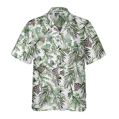 Christmas Aesthetic Watercolor Hawaiian Shirt, Pine Tree Pattern Christmas Shirt, Best Gift For Christmas - Hyperfavor