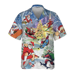 Christmas Come On Skateboard With Santa Hawaiian Shirt, Funny Christmas Santa Claus Shirt, Gift For Christmas - Hyperfavor