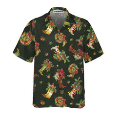 Christmas Cowboy Boots Christmas Hawaiian Shirt, Gift For Christmas Day - Hyperfavor