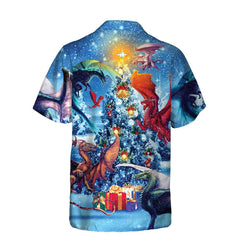 Christmas Dragons Reunion Christmas Hawaiian Shirt, Festive Dragon Hawaiian Shirt For Men - Hyperfavor