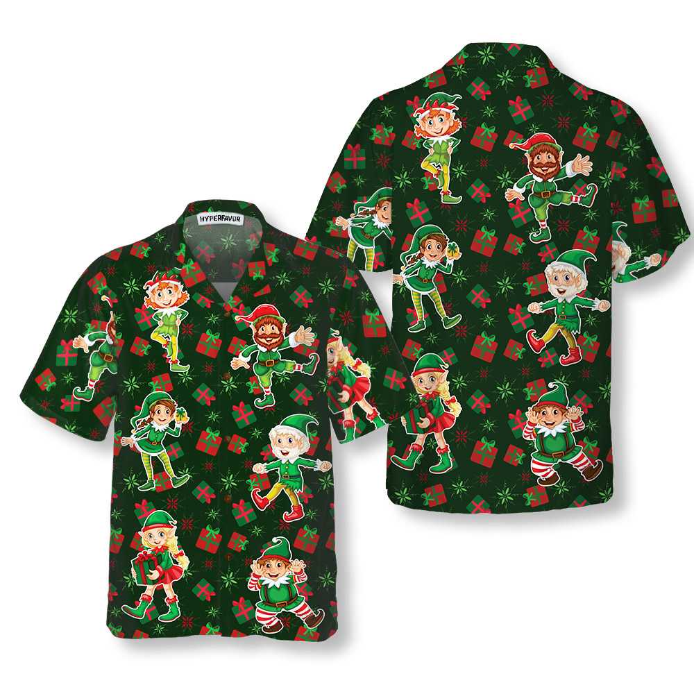 Christmas Elf Party Hawaiian Shirt, Funny Elf Christmas Shirt, Best Xmas Gift Idea - Hyperfavor