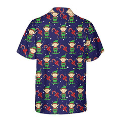Christmas Elves On Blue Hawaiian Shirt. Elf Christmas
Shirt, Best Xmas Gift Idea - Hyperfavor