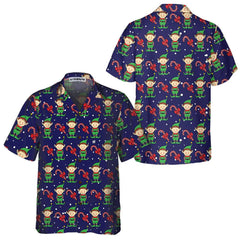 Christmas Elves On Blue Hawaiian Shirt. Elf Christmas
Shirt, Best Xmas Gift Idea - Hyperfavor