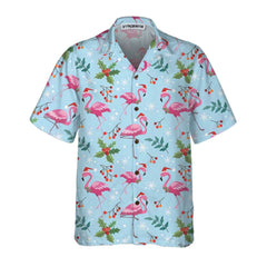 Christmas Flamingo Seamless Pattern Hawaiian Shirt, Christmas Flamingo Shirt, Best Xmas Gift Idea - Hyperfavor