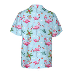 Christmas Flamingo Seamless Pattern Hawaiian Shirt, Christmas Flamingo Shirt, Best Xmas Gift Idea - Hyperfavor