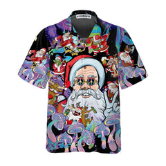 Christmas Hippie Santa Claus Hawaiian Shirt, Santa Christmas Shirt, Best Gift For Christmas - Hyperfavor