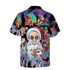 Christmas Hippie Santa Claus Hawaiian Shirt, Santa Christmas Shirt, Best Gift For Christmas - Hyperfavor