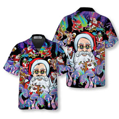 Christmas Hippie Santa Claus Hawaiian Shirt, Santa Christmas Shirt, Best Gift For Christmas - Hyperfavor