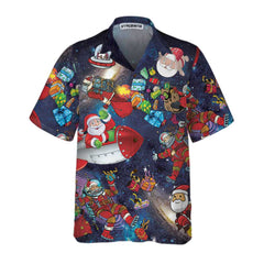 Christmas In The Space Hawaiian Shirt, Funny Christmas Shirt, Best Gift For Christmas - Hyperfavor