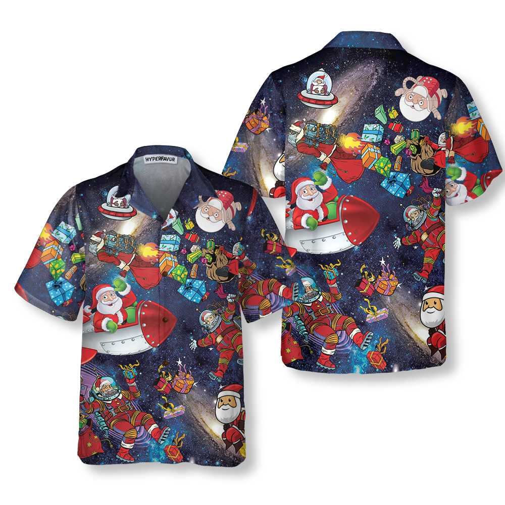 Christmas In The Space Hawaiian Shirt, Funny Christmas Shirt, Best Gift For Christmas - Hyperfavor