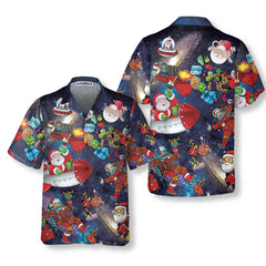 Christmas In The Space Hawaiian Shirt, Funny Christmas Shirt, Best Gift For Christmas - Hyperfavor