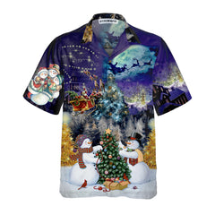 Christmas Night With Family Hawaiian Shirt, Funny Christmas Shirt, Best Xmas Gift Idea - Hyperfavor