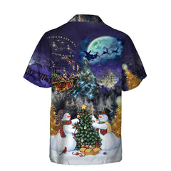 Christmas Night With Family Hawaiian Shirt, Funny Christmas Shirt, Best Xmas Gift Idea - Hyperfavor