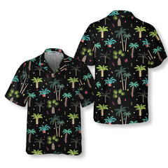 Christmas Palm Trees Hawaiian Shirt, Funny Christmas Shirt For Men - Hyperfavor