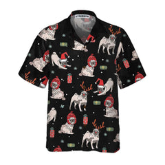 Christmas Pug Dog Hawaiian Shirt, Christmas Pug Shirt For Men & Women, Best Christmas Gift Idea - Hyperfavor