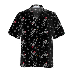 Christmas Rock Hawaiian Shirt, Funny Christmas Skeleton Shirt - Hyperfavor