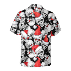 Christmas Santa Skull Hawaiian Shirt, Christmas Skull Shirt, Unique Christmas Gift - Hyperfavor