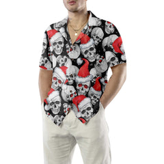 Christmas Santa Skull Hawaiian Shirt, Christmas Skull Shirt, Unique Christmas Gift - Hyperfavor