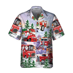 Christmas Truck Hawaiian Shirt, Red Truck Christmas Shirt, Best Christmas Gift - Hyperfavor