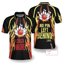 Chuza Madre No Pin Left Behind Bowling Custom Polo Shirt - Hyperfavor