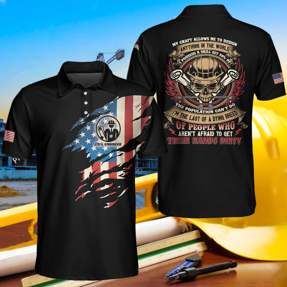 Civil Engineer My Craft Allows Me To Design Anything Polo Shirt - Hyperfavor